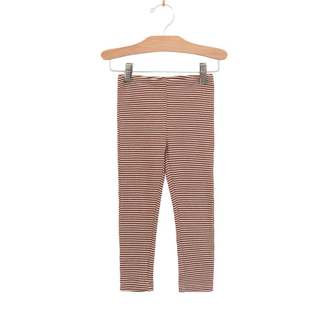 Organic Modal / Cotton Jersey Legging - Rust Stripe