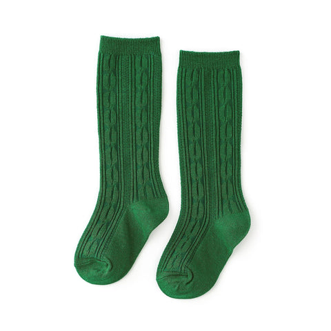 Cable Knit Knee High Socks - Eden