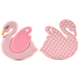 Silicone Teether with Clip - Flamingo