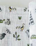 Cotton Muslin Swaddle - Forest Friends