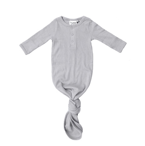 Newborn Knotted Gown - Silver