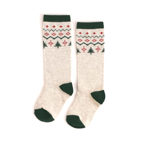 Knee High Socks - Fair Isle Christmas